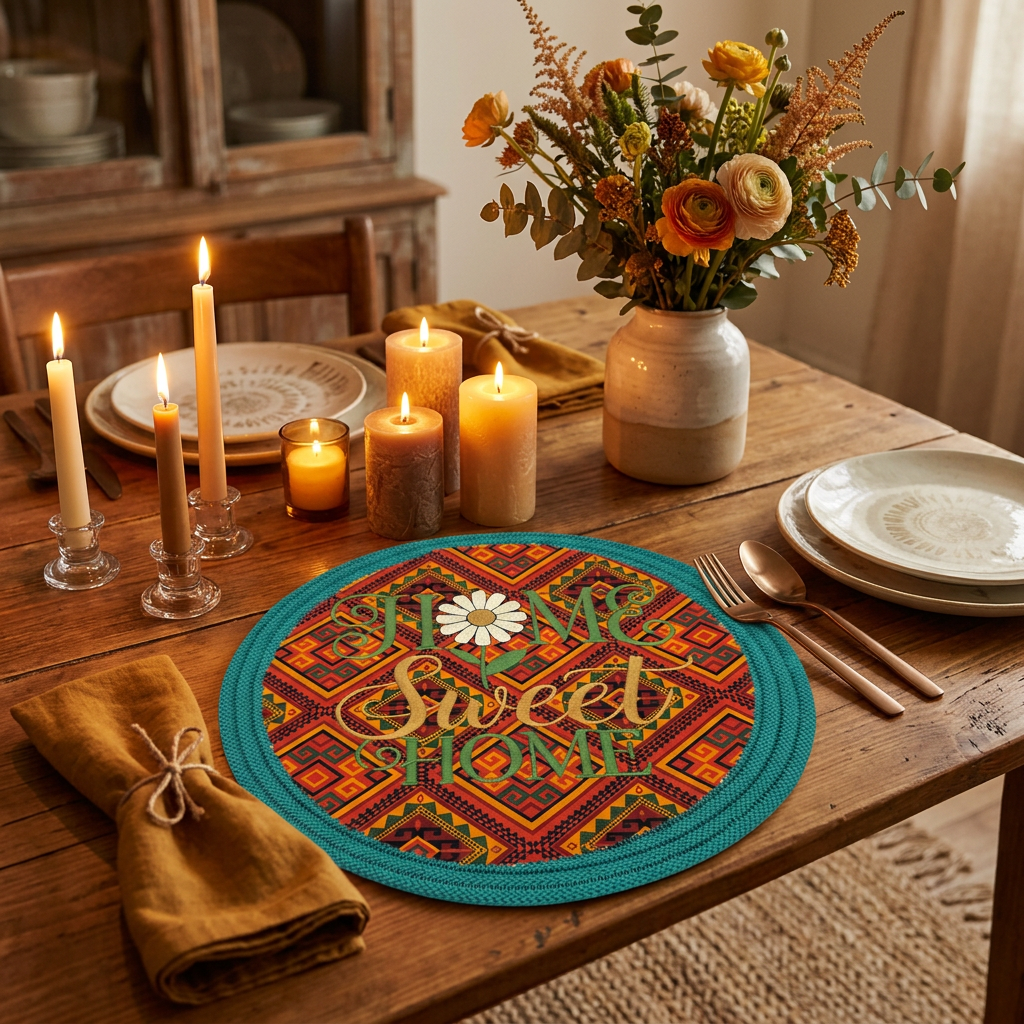 Ethnic Print Dinner Setting
