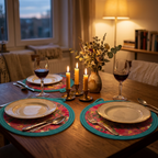 Floral Placemat Dinner Setting
