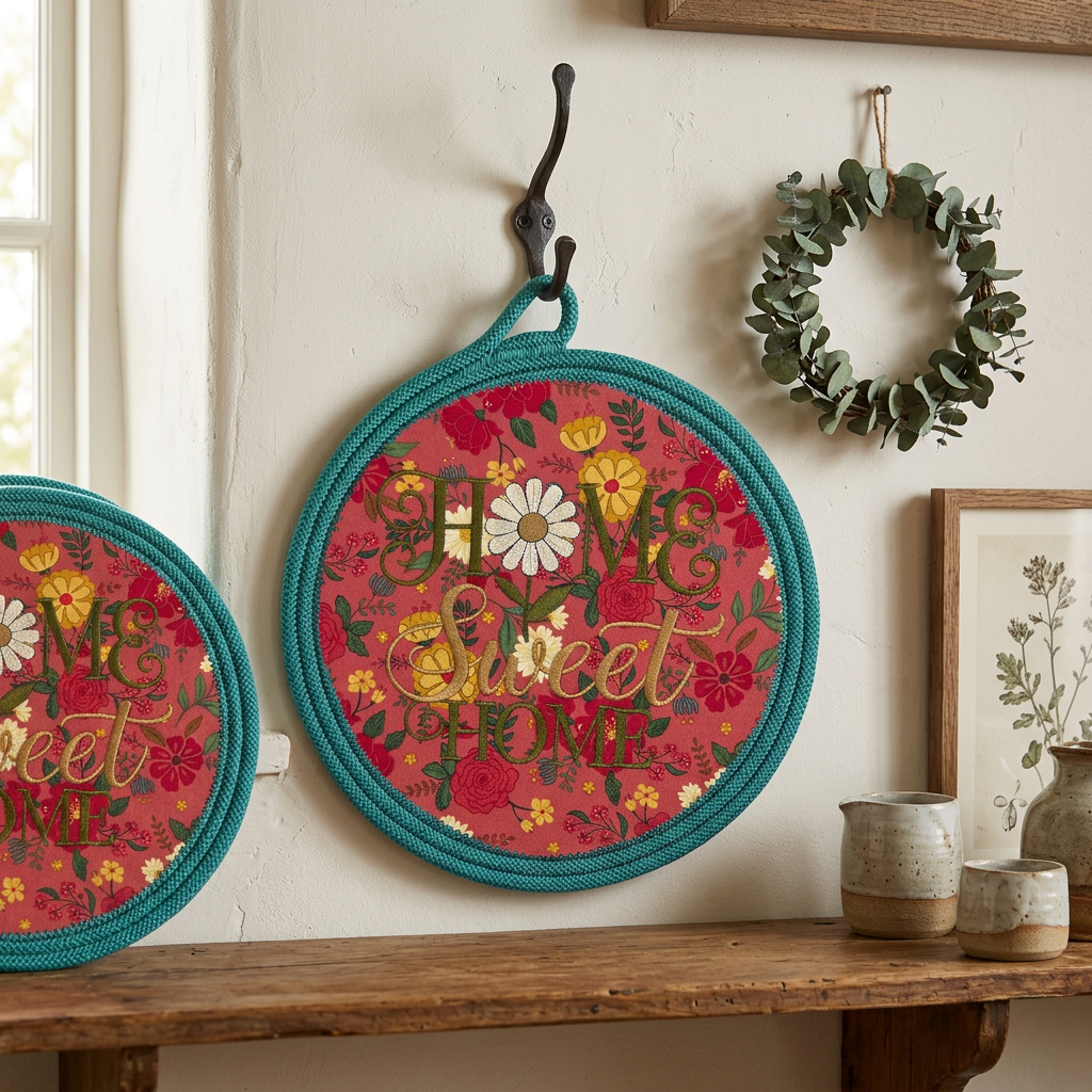 Floral Placemat Wall Hanging 1