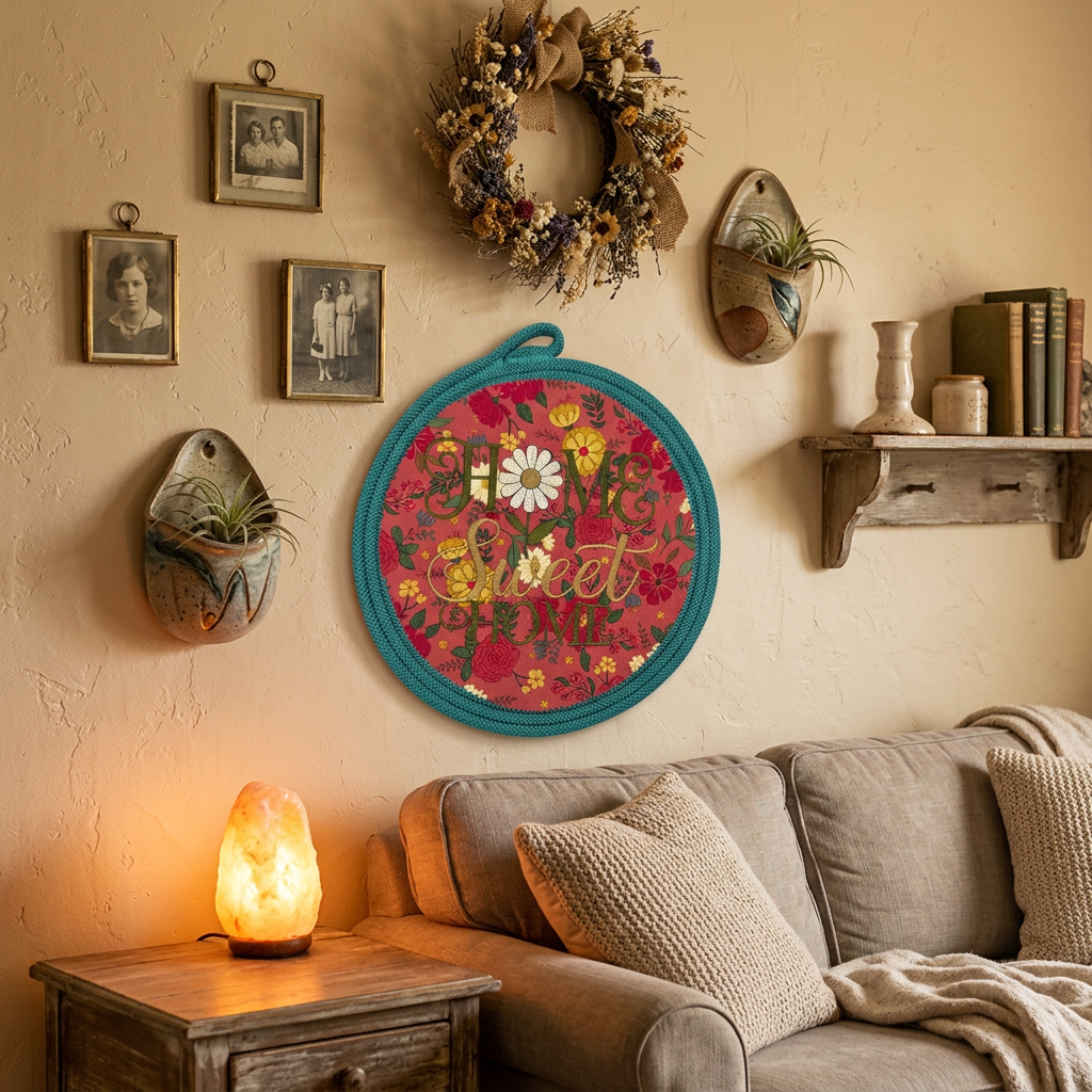 Floral Placemat Wall Hanging 2