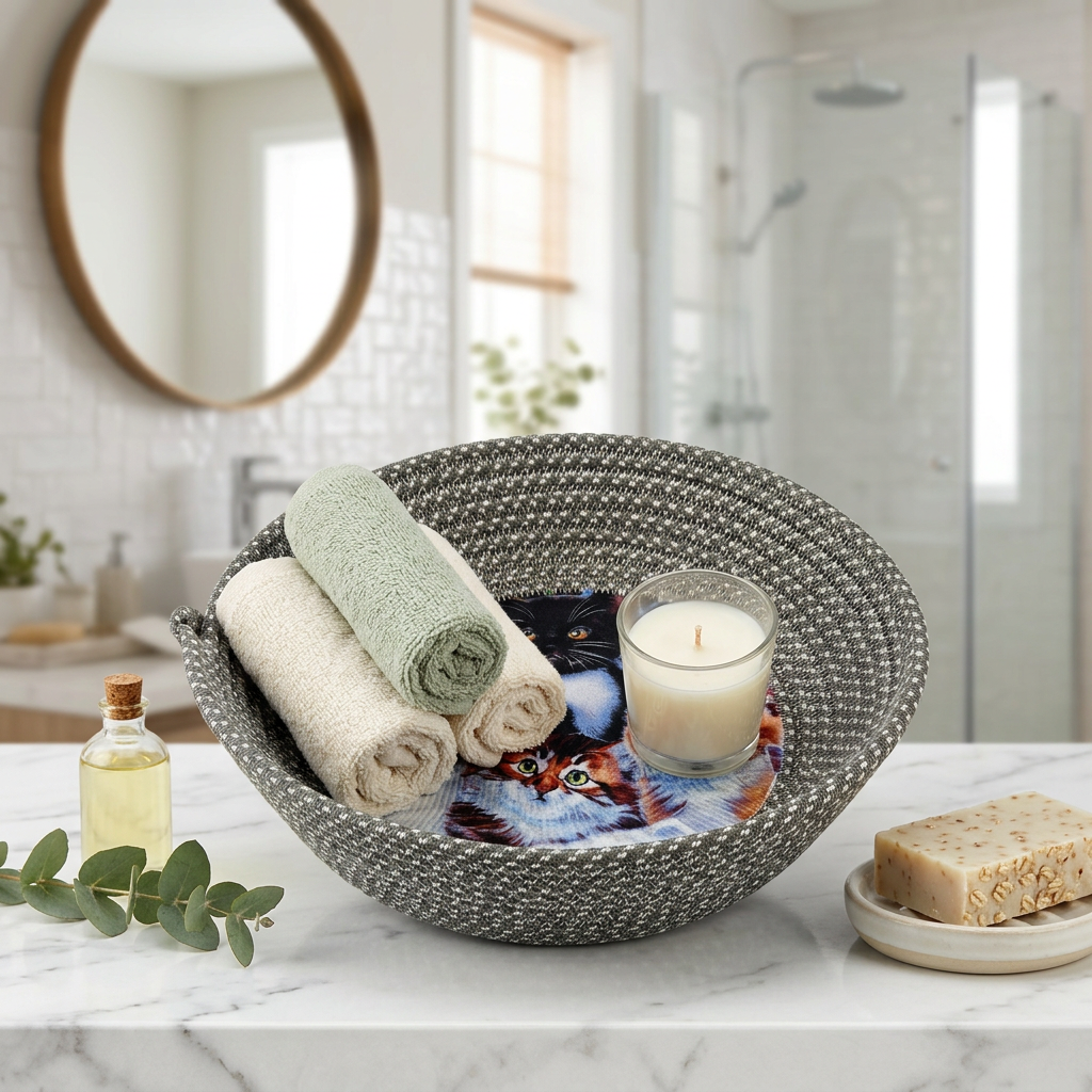 Gray Bowl - Bathroom